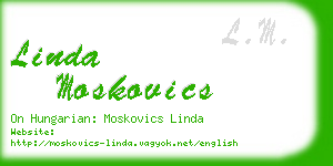 linda moskovics business card